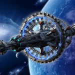 Космический двигатель для полетов.